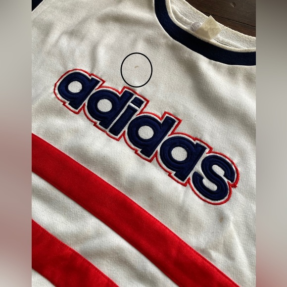 VINTAGE PRE-OWNED 1980’s ADIDAS CREWNECK MULTICOLOR COLOR BLOCK AMAZING CONDISH - Picture 12 of 16